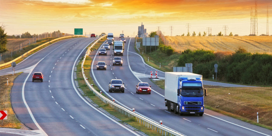 truck on highway